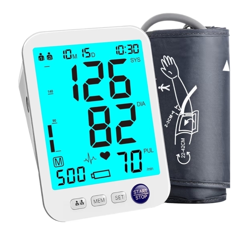 Blood Pressure Monitor Upper Arm w/ Large LED Screen